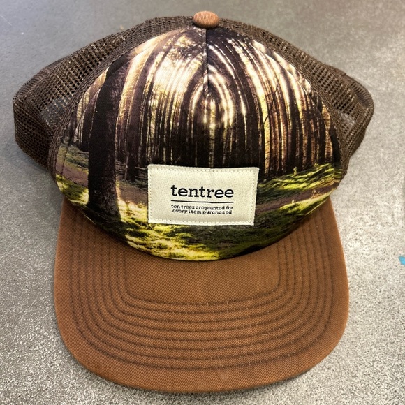 tentree Other - Tentree Forest Print Trucker Hat in Brown